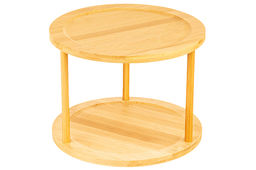 Подставка 2-уровневая 24,5*24,5*19,5 см, многофункциональная, вращающаяся, бамбук - Elan gallery фото 4