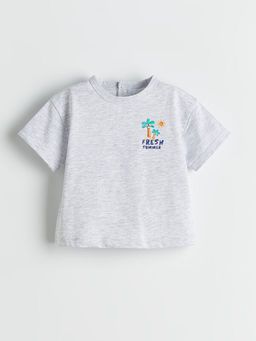 Bask?l? Erkek Bebek Ti??rt ve ?ort 2li