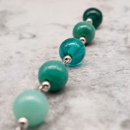 Серьги из муранского стекла LS3247/бирюзовый