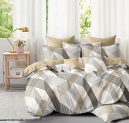 Постельное белье - Поплин Премиум 6242 Бумеранг Евро (молния)