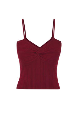 Bordo 2li Fitilli Premium/Ozel Iplikli Yumusak Dokulu Triko H?rka-Bluz Tak?m TWOAW26HI00003