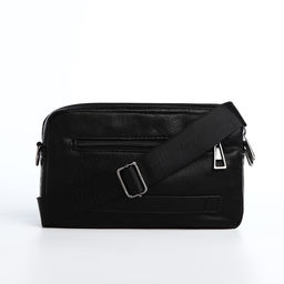 Сумка мужская через плечо, искусственная кожа, цвет чёрный - Simaland фото 3