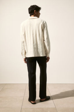 Camisa de punto con estampado calado Regular Fit - H&m фото 4