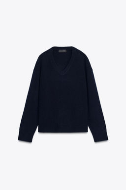 100% WOOL V-NECK JUMPER - Zara фото 4