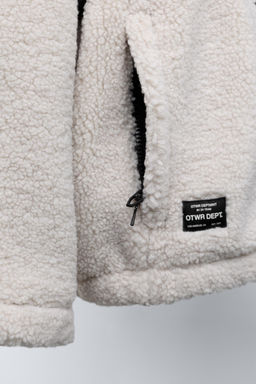 FAUX SHEARLING AND NYLON JACKET - Zara фото 6