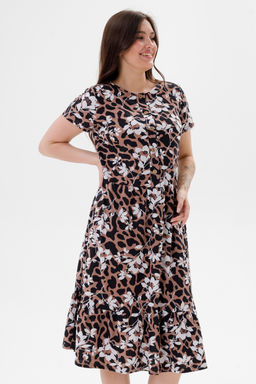 Платье женское из кулирки Кармелита 2 цветок кофе - Амадэль фото 9