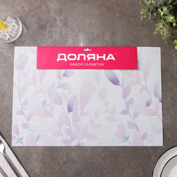 Набор салфеток сервировочных Доляна Акварель, 4 шт, 4530 см, цвет розовый  фото 5