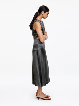 Vestido midi de sat?n aplastado - H&m фото 4