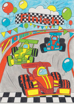 ФРЕЯ PNBK-015 Победный финиш Набор для раскрашивания по номерам карандашами 29.5 х 20.5 см 1 л  фото 3