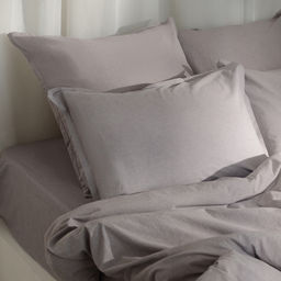 Простыня на резинке SL Home "Деним" 140*200+30 см, цв.серый, 100% жатый хлопок