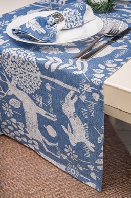 Дорожка на стол из рогожки 145x45 Happy Fox Home