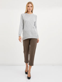 брюки женские укороченные с узором гусиной лапкой - Glenfield фото 2