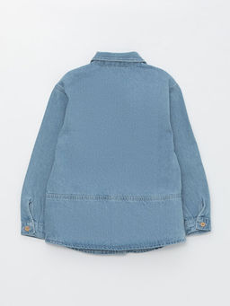 G?mlek Yaka K?z ?ocuk Jean Ceket - Waikiki фото 2