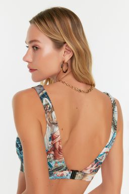 TRENDYOLMILLA Etnik Desenli Halter Yaka Bikini Ustu TBESS22BU0354  фото 5