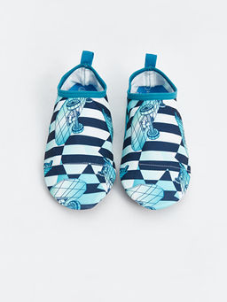 Bask?l? Erkek ?ocuk Deniz Ayakkab?s? - Waikiki фото 3
