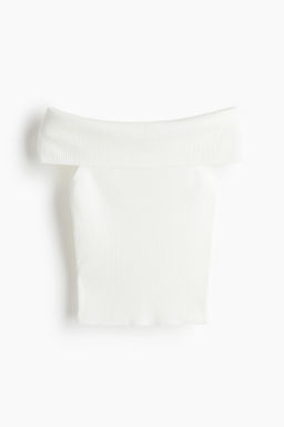 Top off-the-shoulder en punto de canal? - H&m фото 2