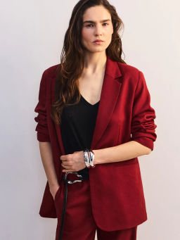 Однобортный жакет с содержанием льна ZR2605012501-77 / Zarina