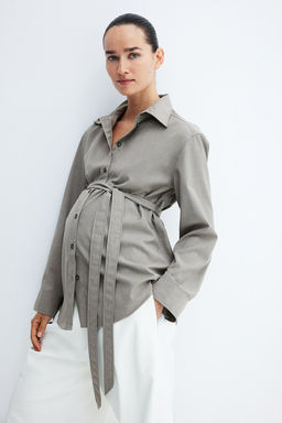 MAMA Camisa con cinturon de anudar