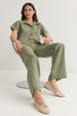 Trendyol Shoes Bej Baglama Detayl? Badem Burun Kad?n Babet TAKSS25BE00004 - Trendyolmilla фото 3