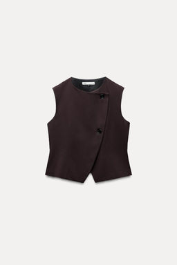 ZW COLLECTION BUTTONED WAISTCOAT TOP - Zara фото 3