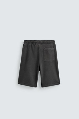 BERMUDA JOGGER RELAXED FIT EFECTO LAVADO / Antracita oscuro