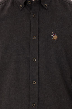 Мужская черная базовая рубашка с длинным рукавом - U.s. polo assn фото 6