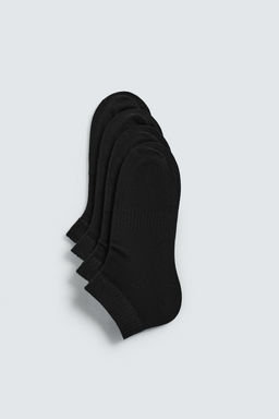 CALCETINES B?SICOS TOBILLEROS PACK 4 / Negro