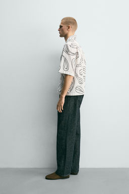 CAMISA JACQUARD ESTAMPADO PAISLEY / Blanco - Zara фото 4