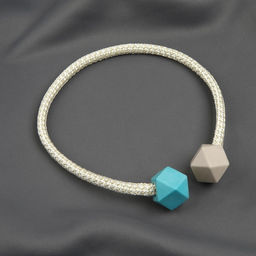 Цена за 2 шт. Подхват для штор Камушки, d = 3 46 см, цвет тёмно-бирюзовый/песочный - Арт узор фото 2