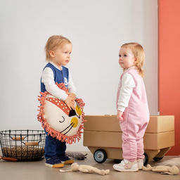 Комбинезон Крошка Я Flower, рост 86-92 см, розовый  фото 4