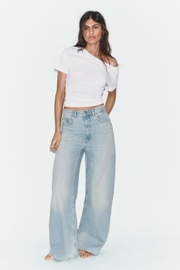 JEANS TRF EXTRA WIDE LEG TIRO ALTO / Azul agua - Zara фото 10