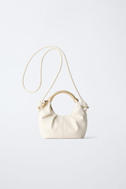 BOLSO BANDOLERA DETALLE FLOR / Blanco Crudo