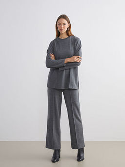 B?y?k Beden Beli Lastikli Geni? Pa?a Kad?n Pantolon