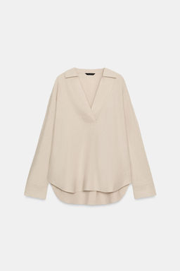 BLUSA ESTAMPADA RAYAS / Beige claro - Zara фото 8