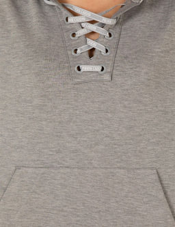 Gri Melanj Oversize Kap__onlu Sweatshirt - Pierre cardin фото 6