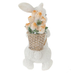 Фигурка декоративная "Заяц с корзиной", L5 W6,5 H11 см