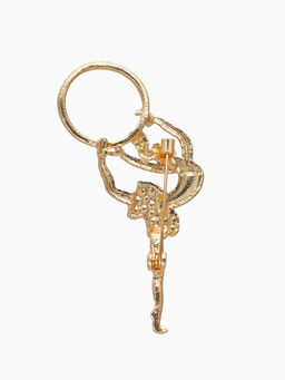 Цена за 2 шт. Брошь Гимнастка с хулахупом, фиолетовая в золоте