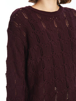 Bisiklet Yaka Ajurlu Kad?n Triko Kazak