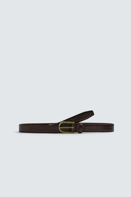 TOPSTITCHED LEATHER BELT AARON LEVINE X ZARA фото 3