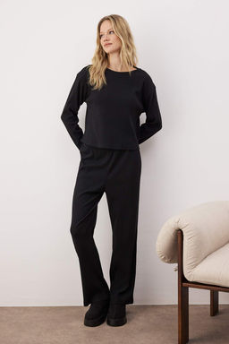 Trendyolmilla Siyah Fitilli Orme Pijama Tak?m? THMAW21PT0009 фото 39