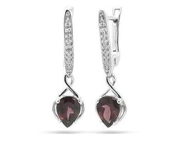 Серьги из серебра родолит, Ферро