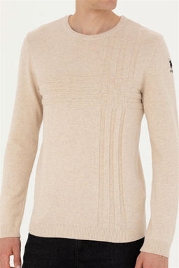 Мужской свитер песочного меланжа - U.s. polo assn фото 6