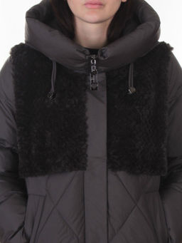 M-8800 DK. GRAY Куртка зимняя стеганная женская (150 гр. холлофайбер)