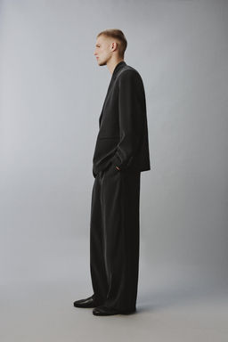 BLAZER CRUZADA TRAJE 100% LINO ESPIGA / ?ndigo - Zara фото 4
