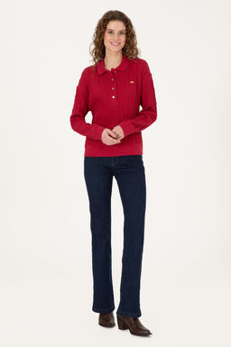 Kad_n Koyu Frambuaz Sweatshirt - U.s. polo assn фото 4