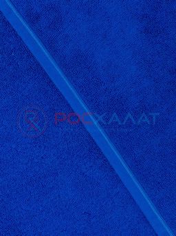 Махровое полотенце без бордюра синее ПМ-89 70х140