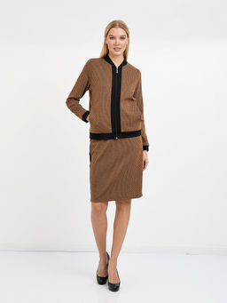 кардиган женский терракотовый с окантовкой - Glenfield фото 2