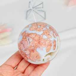 Шар из розового цветочного Агата