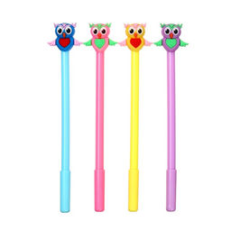 Цена за 12 шт. Ручка - прикол Calligrata «Сова», гелевая, МИКС