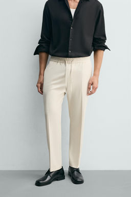 PANTAL?N CINTURA JOGGER CONFORT / Crudo medio - Zara фото 2